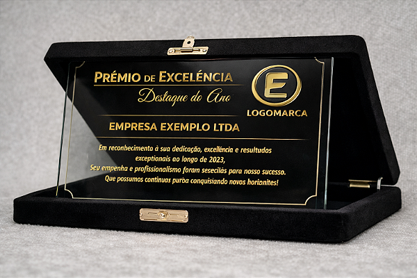 Placa de homenagem 10x15cm