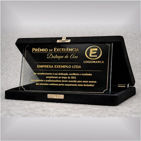 Placa de homenagem 10x15cm