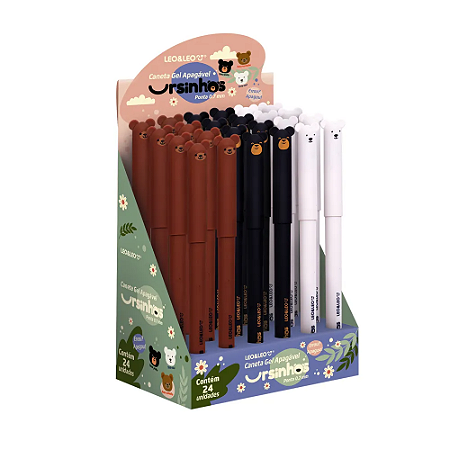Caneta Apagável Gel 0.7mm Ursinhos Leo e Leo