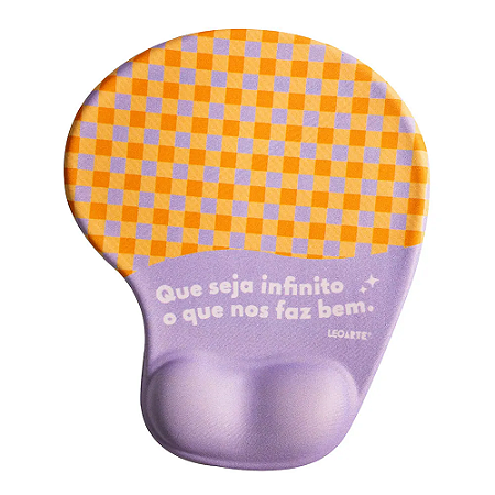 Mouse Pad Ergonomico Positive Vibes Quadriculado