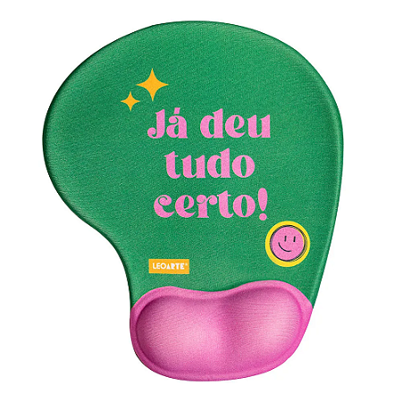 Mouse Pad Ergonômico Positive Vibes Feliz