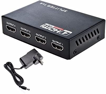 Splitter Hdmi Distribuidor Divisor 1x4 1.4 Fullhd 3d + Fonte