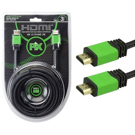 Cabo HDMI Plus - 2.0 4K Hdr 19p 3 Metros