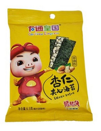 Salgadinho de Alga Marinha Nori com Recheio de Amêndoas