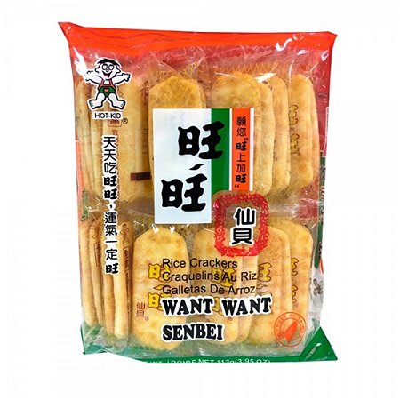 Biscoito de Arroz Want Want Sembei (Salgado)