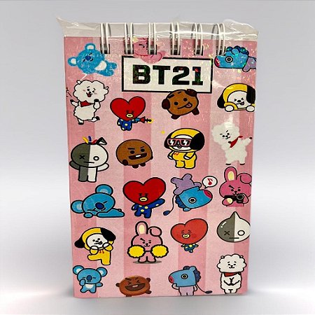 Bloquinho BT21 Rosa