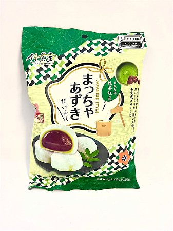 Mochi Chá verde com Feijão Azuki  Pacote 120g