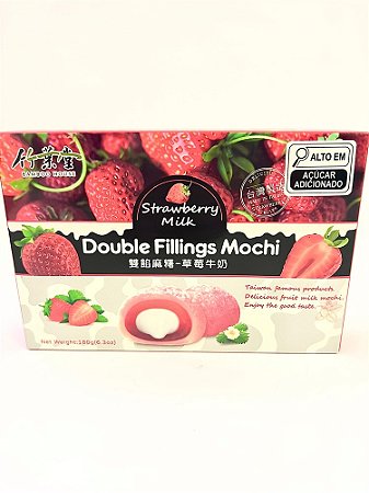 Mochi Leite e Morango- cx 180g