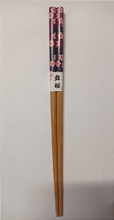 Hashi Bambu Roxo Flores Rosas