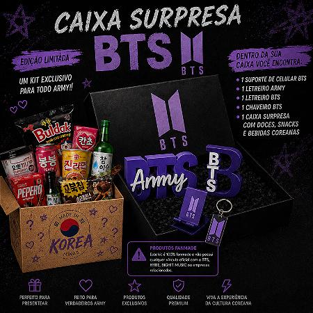Caixa Surpresa BTS – Edição Fanmade Personalizada