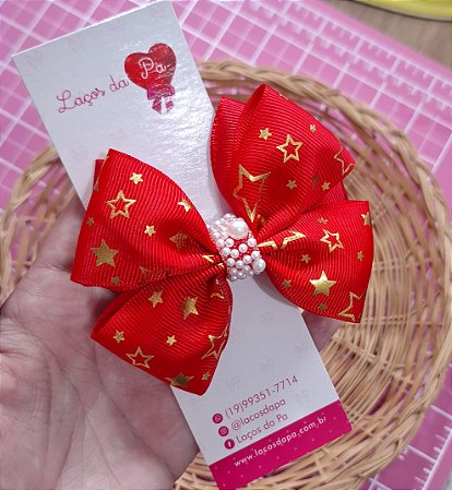 LAÇO ESTRELAS VERMELHO