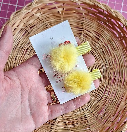 PAR PELINHOS FASHIONISTA AMARELO