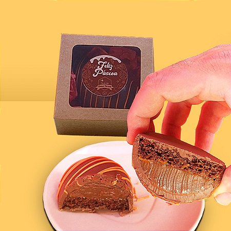 Ovo de Pão de Mel 130g - Doce de leite - Dupla Camada