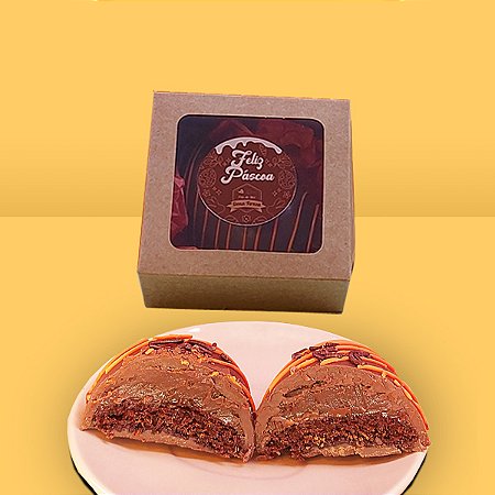 Ovo de Pão de Mel 130g - Brigadeiro - Dupla Camada