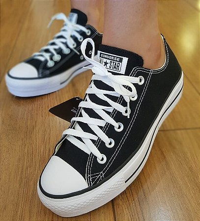 Chuck Taylor All Star Lift Lona Preto - Euphoria Acessórios