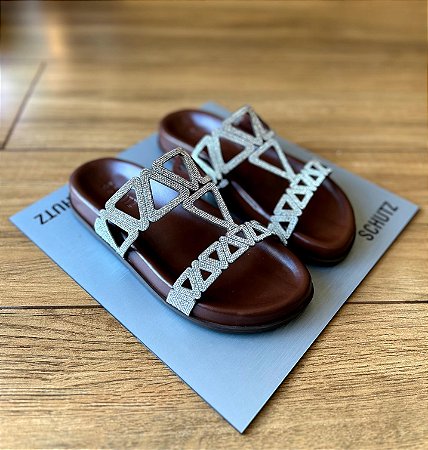 Papete Slim Cabedal Triangle Brilho SCHUTZ