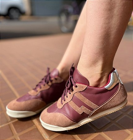 SANTA LOLLA TENIS CADARCO COURO CONFORT ROXO BERRY