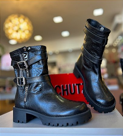 BOTA RAVEN CANO MEDIO PRETA SCHUTZ
