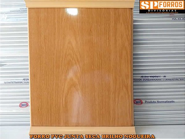 Forro de PVC liso 8mm x 20cm x 6.0 m nogueira brilho madex