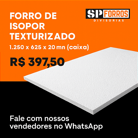 Forro de Isopor Texturizado 1.250 x 625 x 20mm (caixa com 25 unidades)