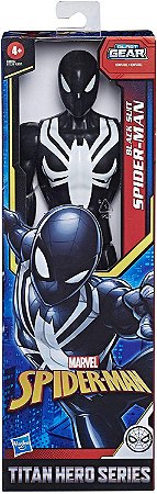 Boneco Avengers Homem-Aranha Traje Preto Titan Hero Hasbro - E8523