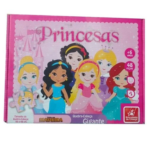 Quebra-Cabeça 48 Princesas Baby Brincadeira de Criança