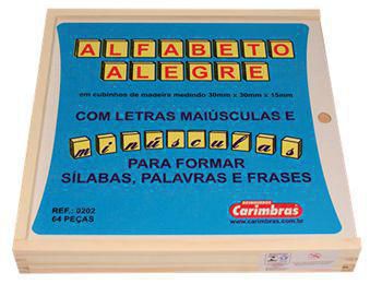Alfabeto Alegre Carimbras - Brinquedo Educativo em Madeira