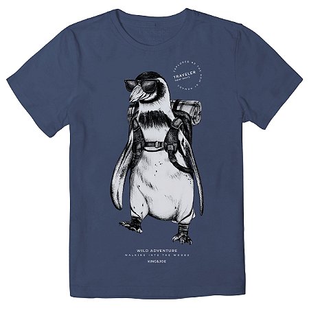 Camiseta Infantil King&Joe Pinguim Adventure CA02015K