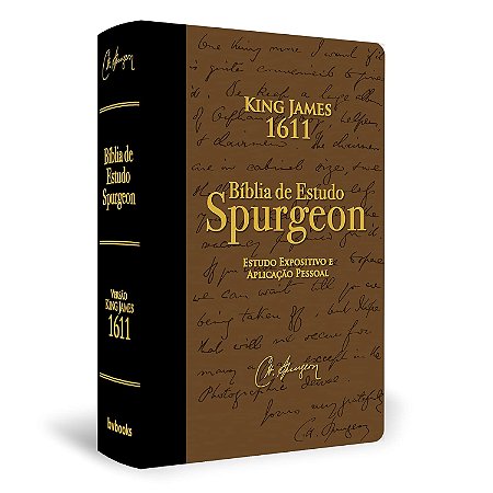 BÍBLIA DE ESTUDO SPURGEON - Letra Grande - Capa luxo - preto e marron