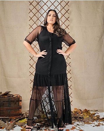 vestido com forro de tule