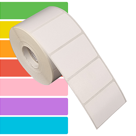 Etiqueta adesiva 50x30mm 5x3cm (1 coluna) BOPP p/ congelados p/ Zebra Argox Elgin - Rolo c/ 909 (30m)