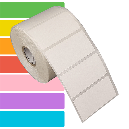 Etiqueta adesiva 60x30mm 6x3cm BOPP p/ congelados p/ Zebra Argox Elgin - Rolo c/ 909 (30m)
