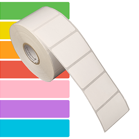 Etiqueta adesiva 40x25mm 4x2,5cm (1 coluna) Couche p/ Zebra Argox Elgin - Rolo c/ 1071 (30m)