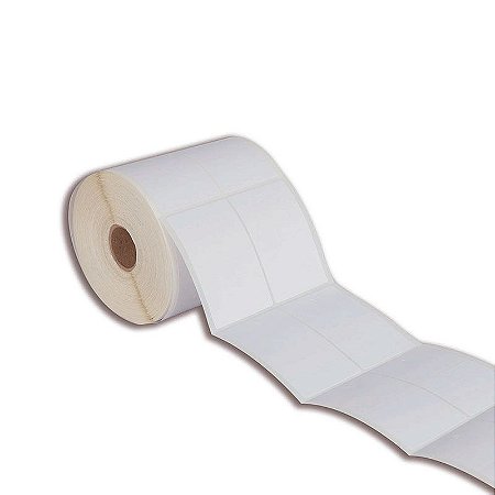 Etiqueta tag roupa 50x75mm (2 colunas) sem corte Térmica adesiva (não precisa de ribbon) para impressora térmica direta  - Rolo com 780 (30m)