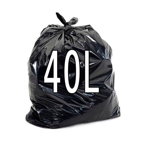 Saco de lixo preto 40 litros - 100 unidades