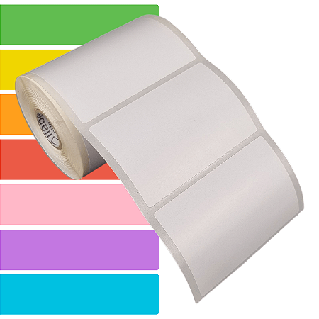 Etiqueta adesiva 90x60mm 9x6cm BOPP p/ congelados p/ Zebra Argox Elgin - Rolo c/ 476 (30m)