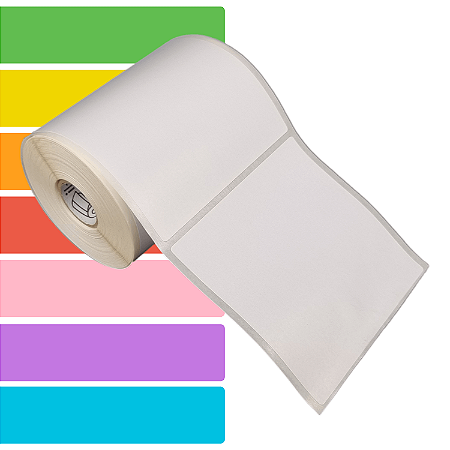 Etiqueta adesiva 100x100mm 10x10cm Térmica (impressão sem ribbon) p/ impressora térmica direta Rolo c/ 30m