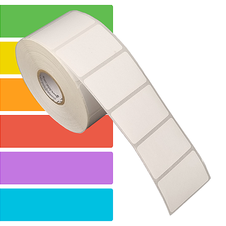Etiqueta adesiva 40x25mm 4x2,5cm (1 coluna) Térmica (impressão s/ ribbon) impressora térmica direta Rolo c/ 30m
