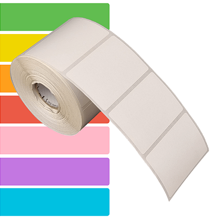 Etiqueta adesiva 60x40mm 6x4cm Térmica (impressão sem ribbon) p/ impressora térmica direta - Rolo c/ 698 (30m)
