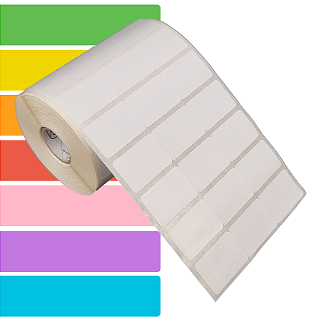Etiqueta adesiva 34x23mm 3,4x2,3cm (3 colunas) BOPP p/ Zebra Argox Elgin - Rolo c/ 3462 (30m)