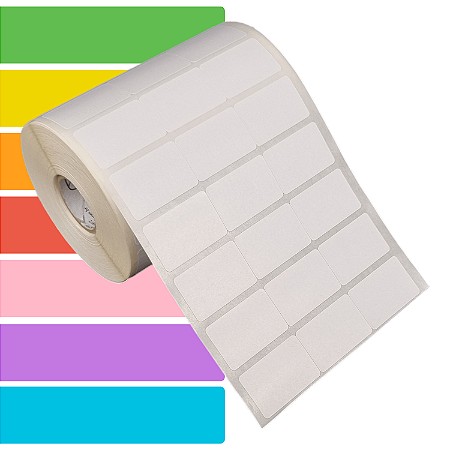 Etiqueta adesiva 33x21mm 3,3x2,1cm (3 colunas s/ espaçamento) Couche Zebra Argox Elgin - Rolo c/ 3750 (30m)