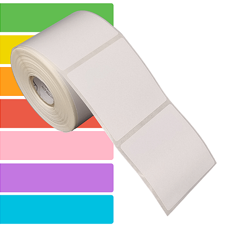 Etiqueta adesiva 60x60mm 6x6cm Couche p/ Zebra Argox Elgin - Rolo c/ 476 (30m)