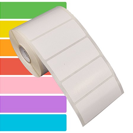 Etiqueta adesiva 70x30mm 7x3cm BOPP p/ congelados p/ Zebra Argox Elgin - Rolo c/ 909 (30m)