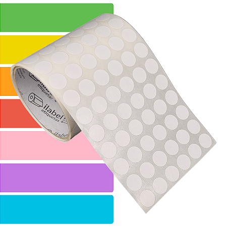 Etiqueta adesiva redonda bolinha 15mm 1,5cm Couche - Rolo c/ 1000 (3,6m)