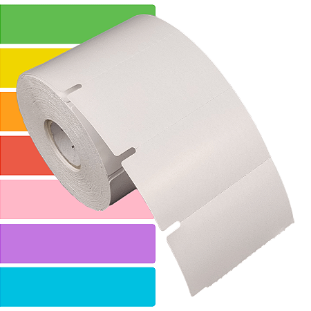 Etiqueta Gôndola adesiva 70x40mm 7x4cm Térmica Gap lateral (impressão sem ribbon) - Rolo c/ 750 (30m)