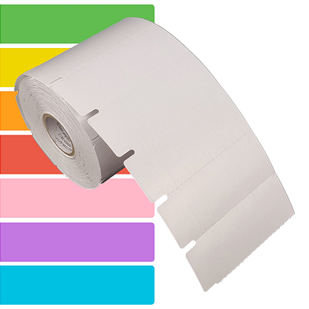 Etiqueta Gôndola 80x30mm 8x3cm Couche cartão Gap lateral p/ Zebra Argox Elgin - Rolo c/ 1000 (30m)