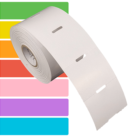 Etiqueta Gôndola 50x40mm 5x4cm Couche cartão Gap central p/ Zebra Elgin - Rolo c/ 750 (30m)