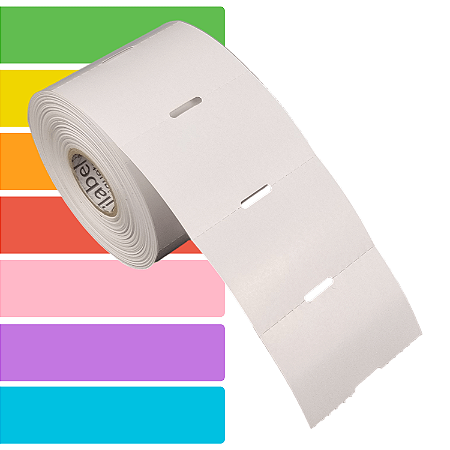 Etiqueta Gôndola adesiva 60x40mm 6x4cm Térmica Gap central (impressão sem ribbon) - Rolo c/ 750 (30m)