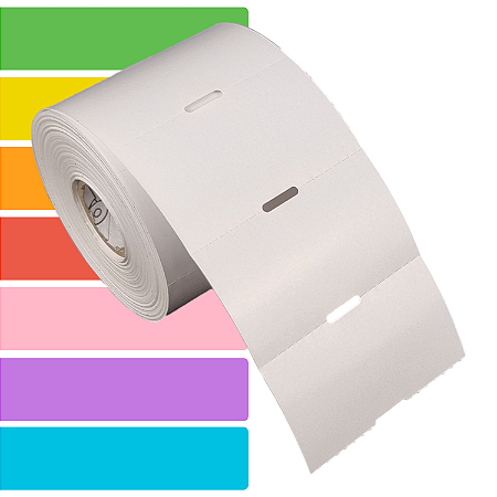 Etiqueta Gôndola adesiva 70x40mm 7x4cm Térmica Gap central (impressão sem ribbon) - Rolo c/ 750 (30m)