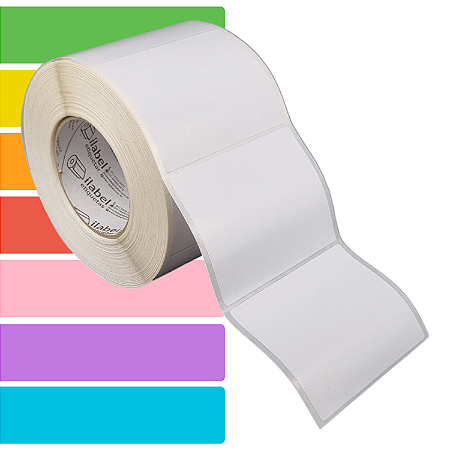 Etiqueta adesiva 100x80mm 10x8cm BOPP p/ Zebra ZT230 S4M ZT410 - Rolo c/ 1083 (90m) Tubete 3 polegadas